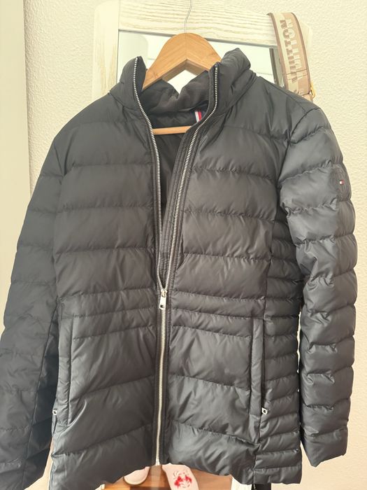 casaco de penas preto tommy hilfiger senhora