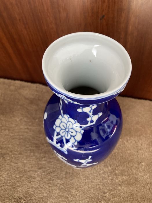 Jarra porcelana chinesa azul e branco
