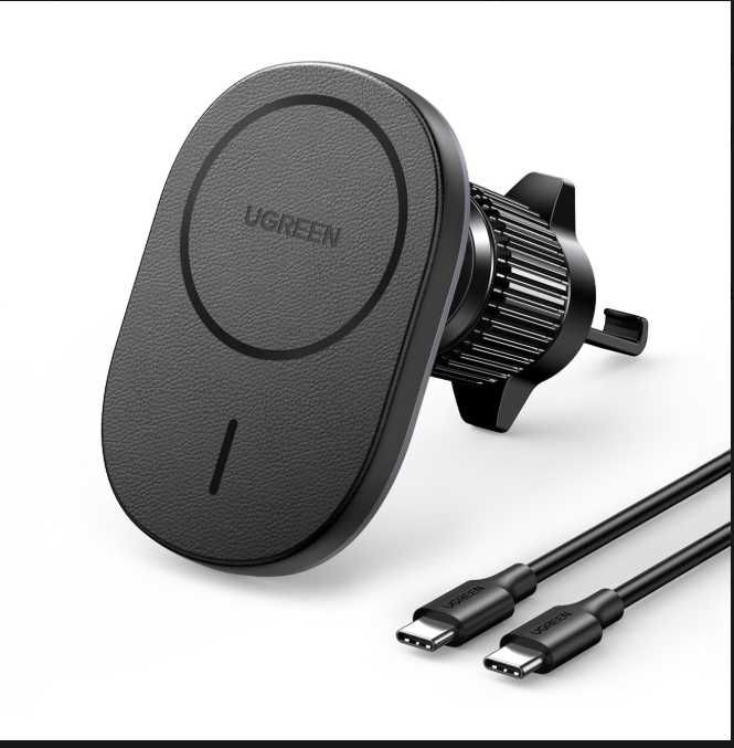 Ugreen Bezprzewodowa ładowarka uchwyt magnetyczny czarny