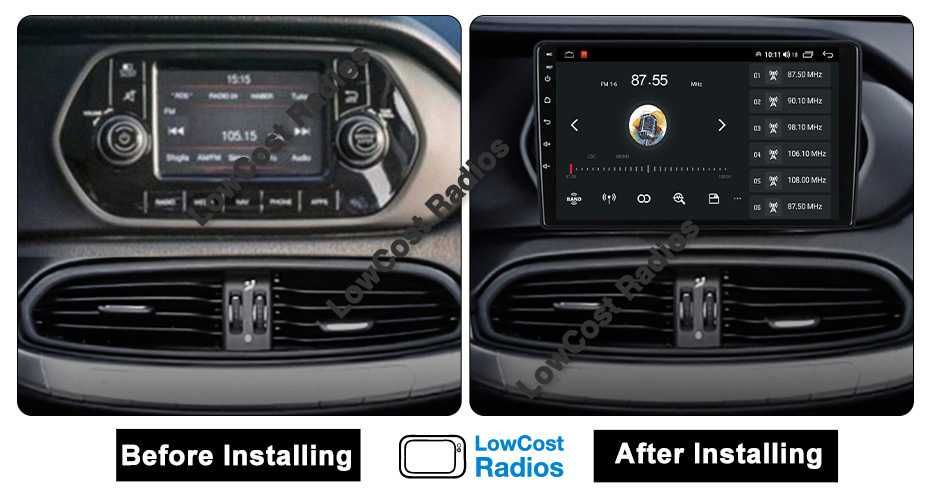 Auto Rádio 9' FIAT TIPO 2015 a 2018 | GPS ANDROID BT USB | CARPLAY • ANDROID AUTO