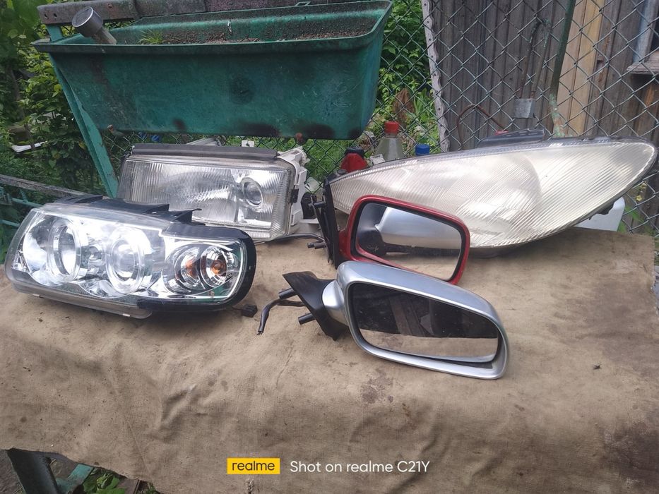Фары фольксваген, шкода фабия, пежо + зеркала