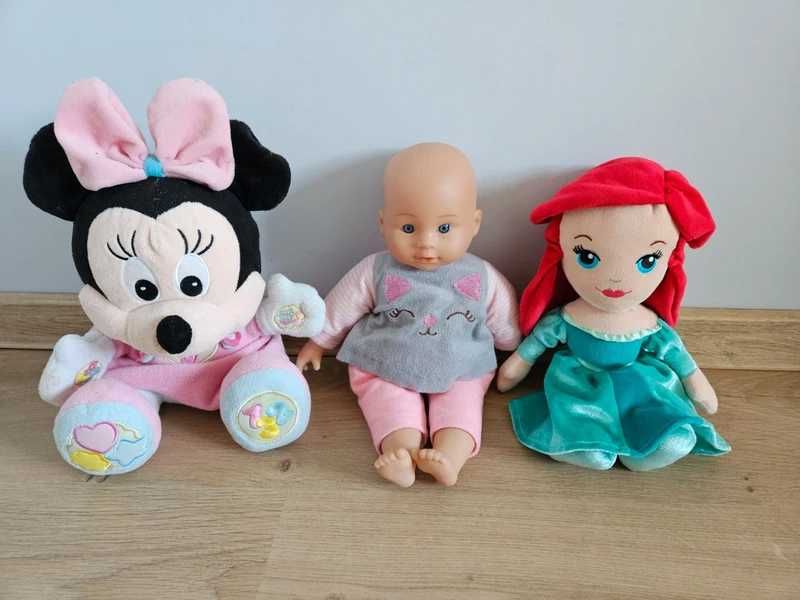 Zestaw zabawek: Lalka interaktywna, Myszka Minnie, Syrenka Ariel
