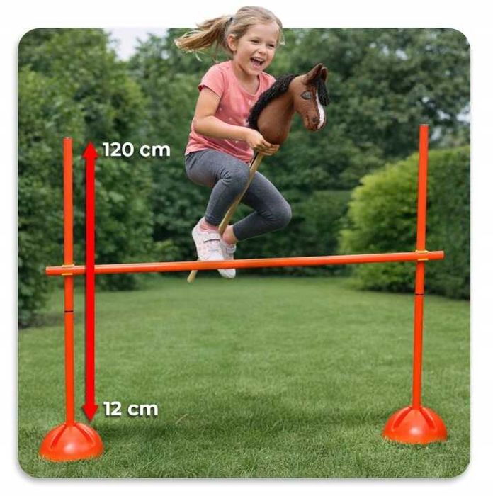 Przeszkody Hobby Horse 120cm + EBOOK GRATIS Regulowany Płotek Treningowy dla Konia Na Kiju