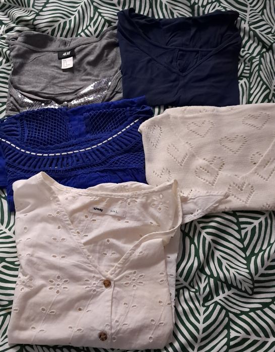 Paka paczka bluzeczek i bluzek damskich 24 szt M L