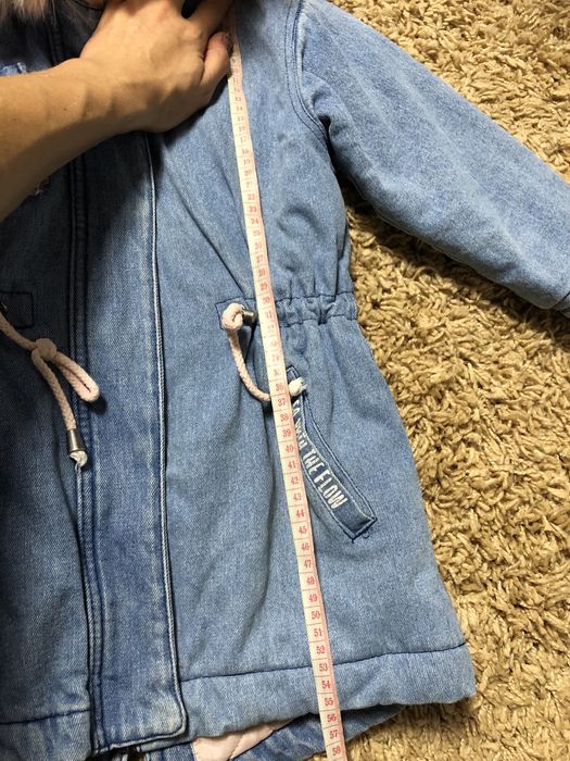 Джинсова парка утеплена, куртка джинсова