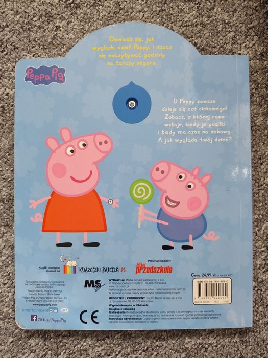 Książka do nauki zegara Świnka Peppa
