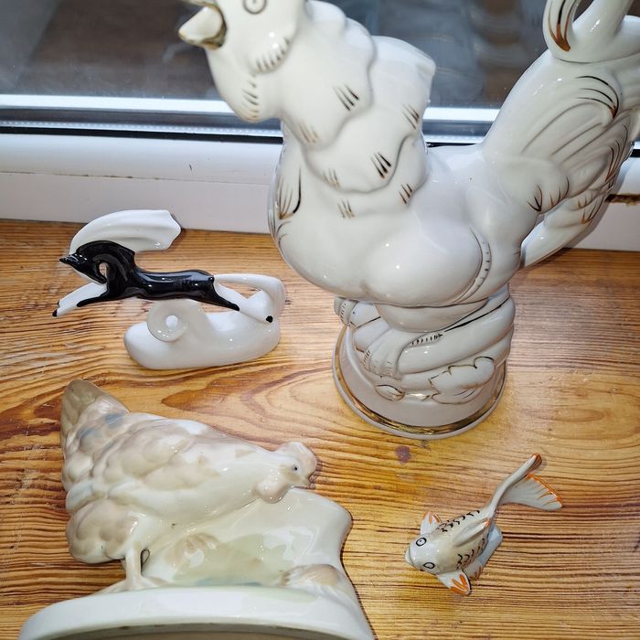 Статуэтки петух _ фаянс