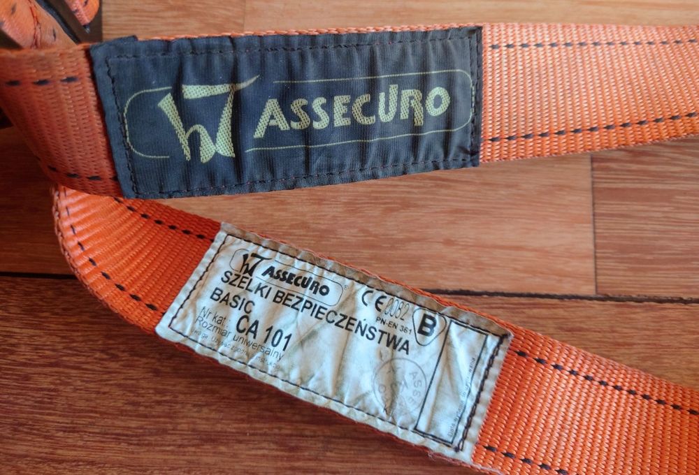 Zestaw 5 x  szelki bezpieczeństwa + linka  z amortyzatorem