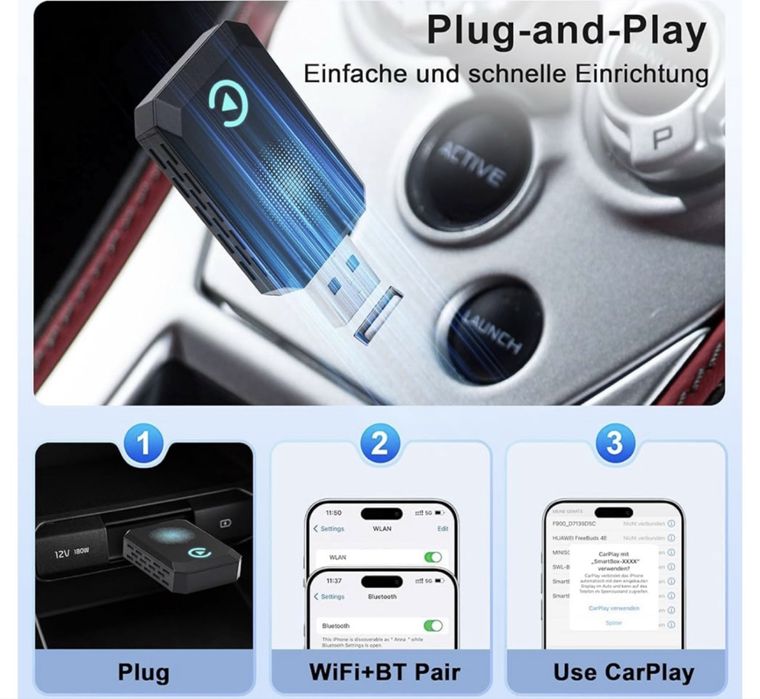 Бездротовий адаптер carplay автомобільний q1s