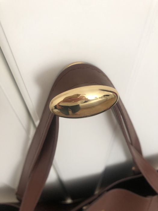 Nowa torba shopper brąz brązowa złote okucia
