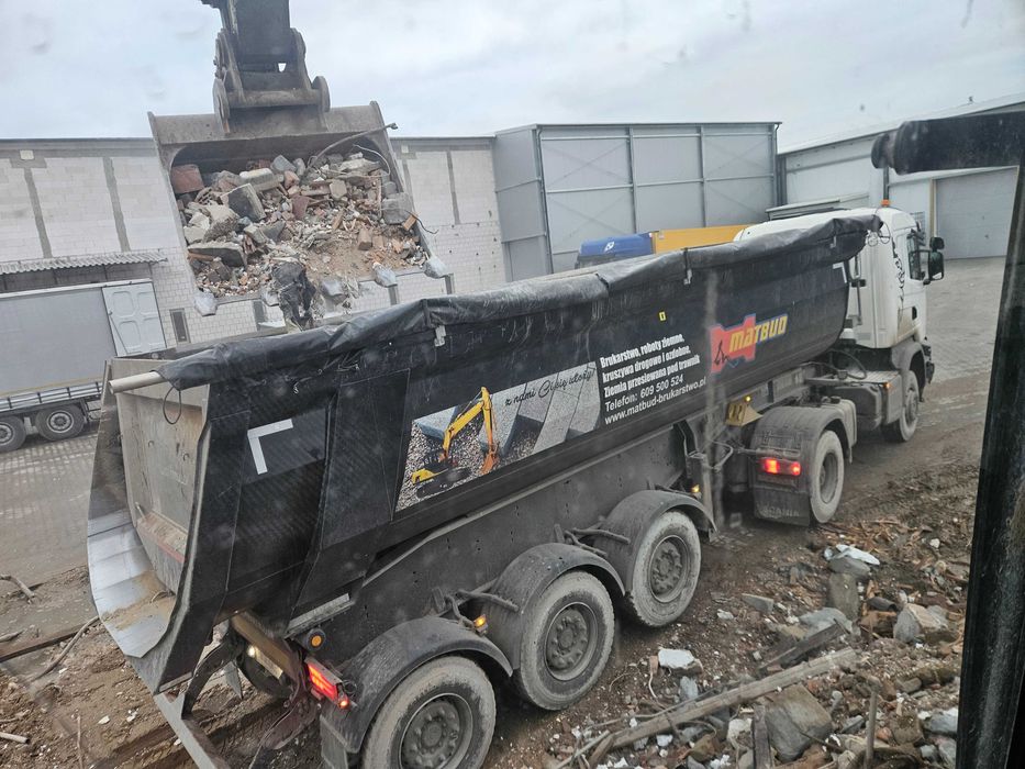 Wywóz odpadów zwałki gruzu z rozbiórki ziemi z gruzem wystawiam bdo