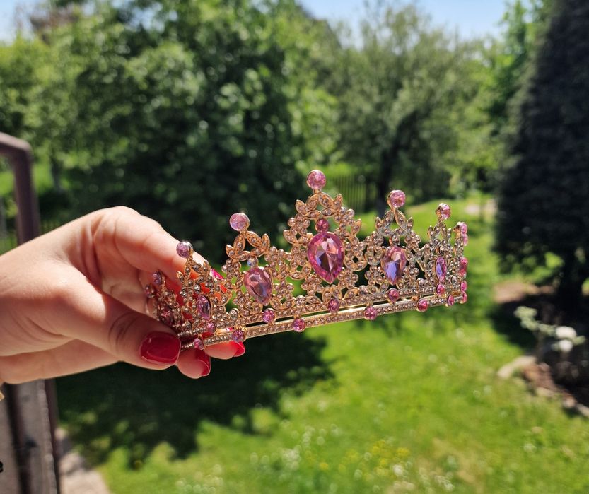 Tiara korona metalowa