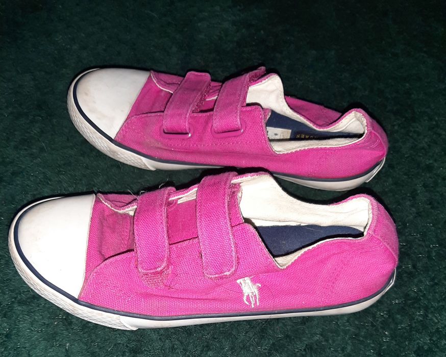 r. 32 Ralph Lauren Różowe Trampki na rzepy