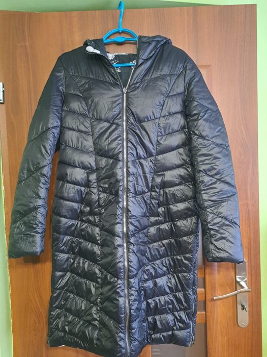 Dwustronny zimowy płaszcz damski rozmiar 34