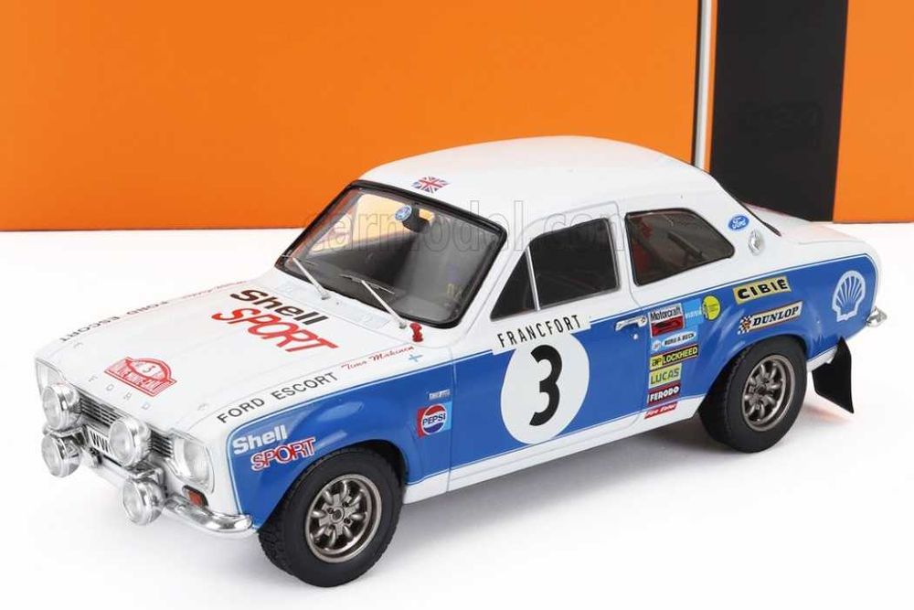 Ixo 1:24 – Ford Escort Mk1 RS1600 N°3 Rallye Monte-Carlo 1973 (Makinen) – Miniature Neuve