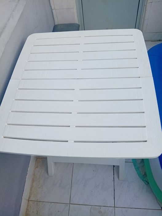 Mesa exterior plástico dobrável* medidas na descrição