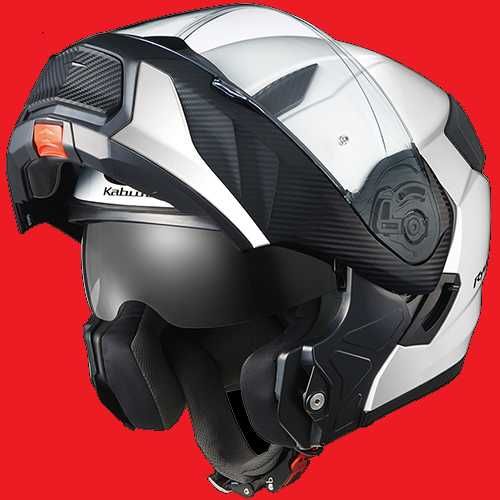 Kask motocyklowy Kabuto Ryuki White szczękowy rozmiar L biały perłowy