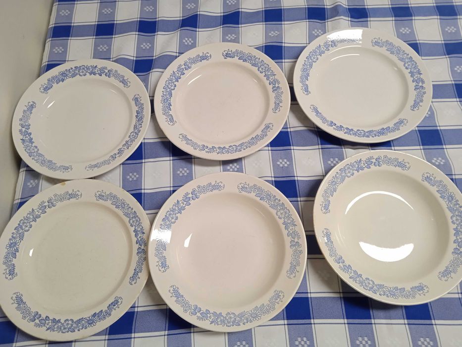 2 conjuntos 6 pratos cada decorativos antigos64752197703043121