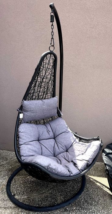 Baloiço cadeira suspenso sofa jardim exterior com almofadas