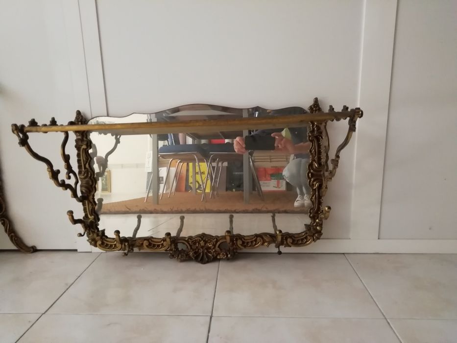 Conjunto de cabide e chapeleira Vintage