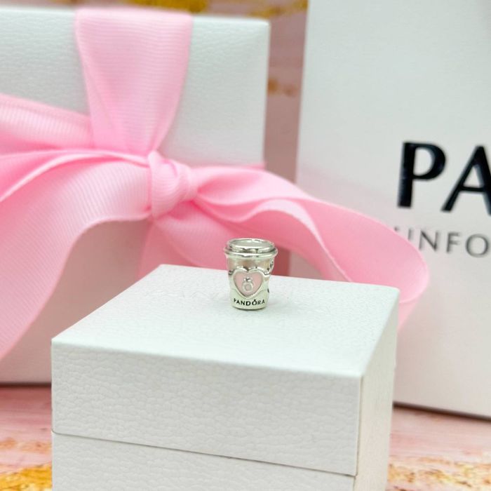 Срібна намистина шарм "Кава з собою" Pandora (Пандора) 797185EN160