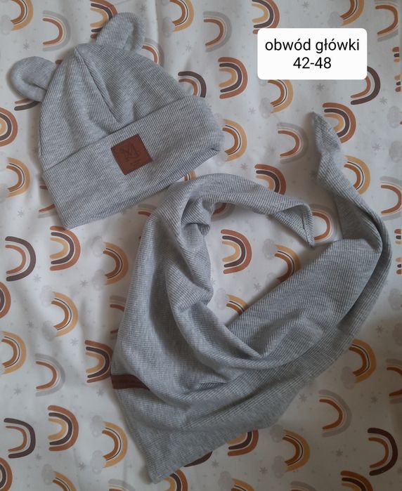 Nowy komplet czapka plus chusta