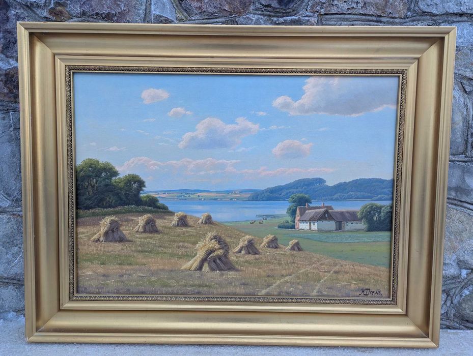 Kai Drews (1884-) Aukcyjne Malarstwo Złota Rama