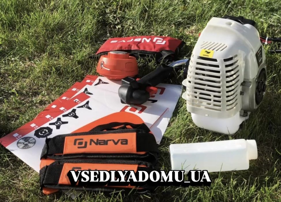 Бензокоса Narva CG-4500 ( 3 ножа +1 катушта, ремень рюкзак)