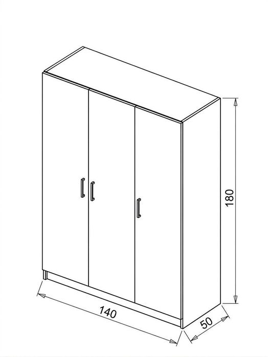 Szafa biała 140cm