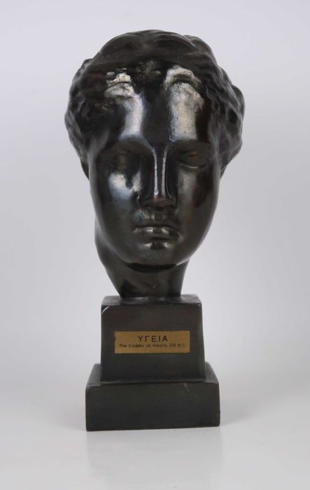 Busto de Hygeia - Metal Art Patinado