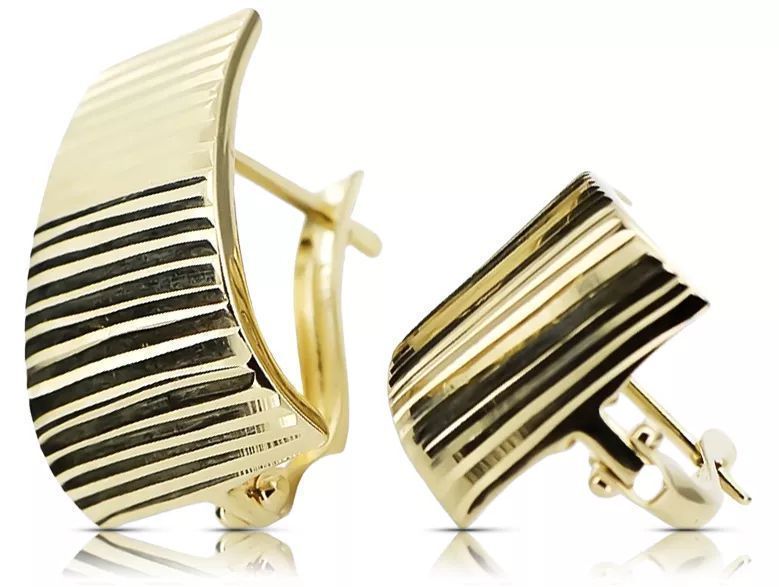Złote włoskie kolczyki z żółtego złoto 14k 585 cen047y Wrocław