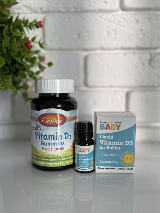Вітамін Д3 1000 мо, 400 мо для дітей Carlson, CGN iHerb