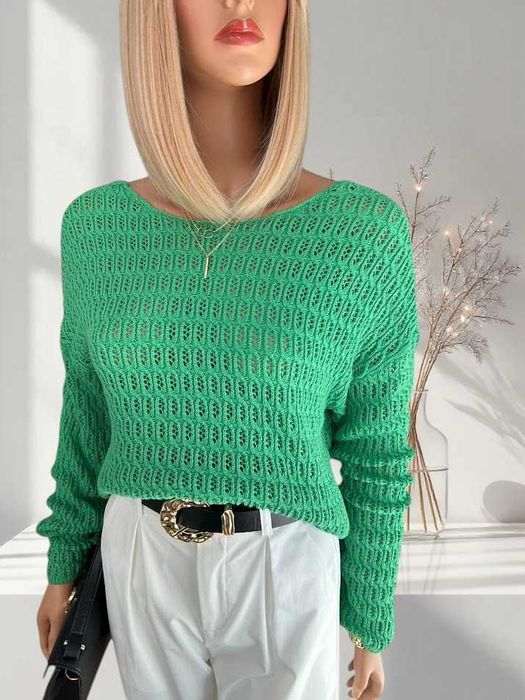 Nowy zielony ażurowy sweter damski Reserved rozmiar 38 M