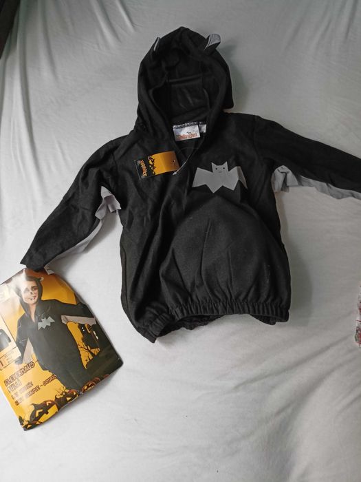 kostium strój przebranie na bal halloween nietoperz 92 NOWE