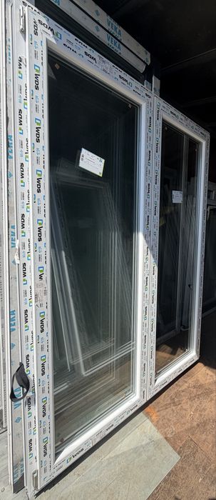 Okno tarasowe 2-skrzydłowe PCV, nowe, białe 146 x 205 i inne!!!