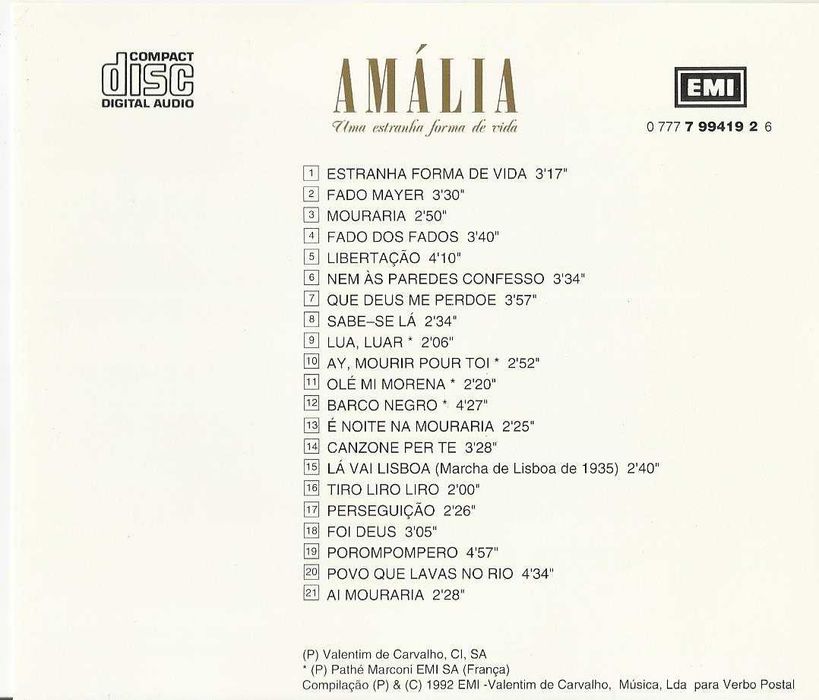 Amália Rodrigues - Estranha Forma de Vida