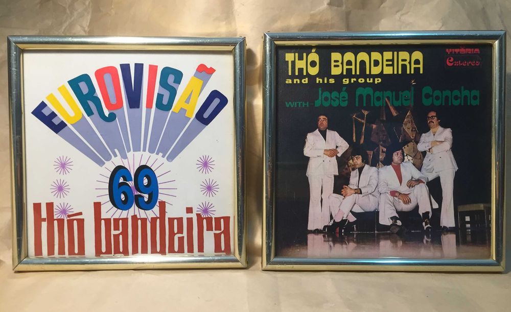 Quadros capas originais dos ep's  de Thó Bandeira e José Manuel Concha