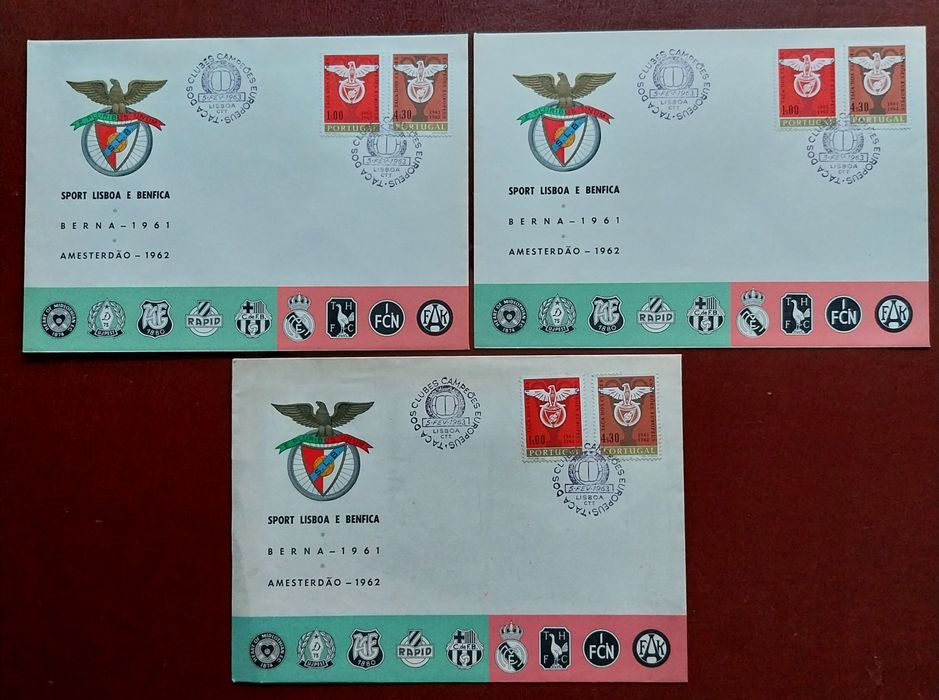 Filatelia Sport Lisboa e Benfica taça clubes campeões europeus