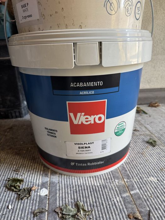 2 Latas Robbialac Branca Mate 15L + 20L - Viero e Clean&Go! Lacradas
