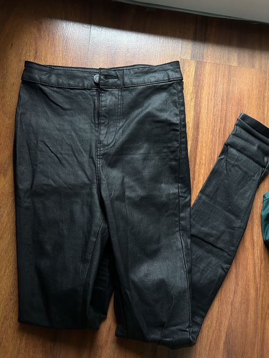 Spodnie z eko skóry noisy may xs skinny