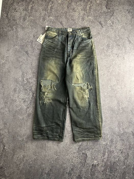 Distressed archive baggy jeans opium custom джинси голубі голубые M L