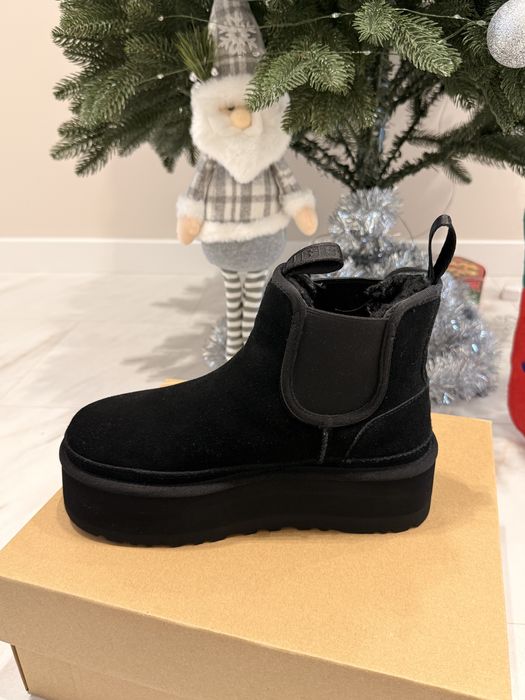 Зимові черевики UGG Neumel Platform Chelsea Boot Black
