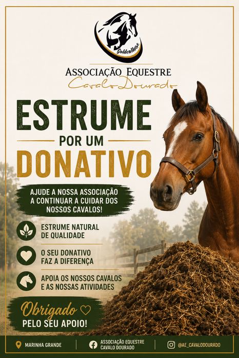 Estrume de cavalo por um donativo