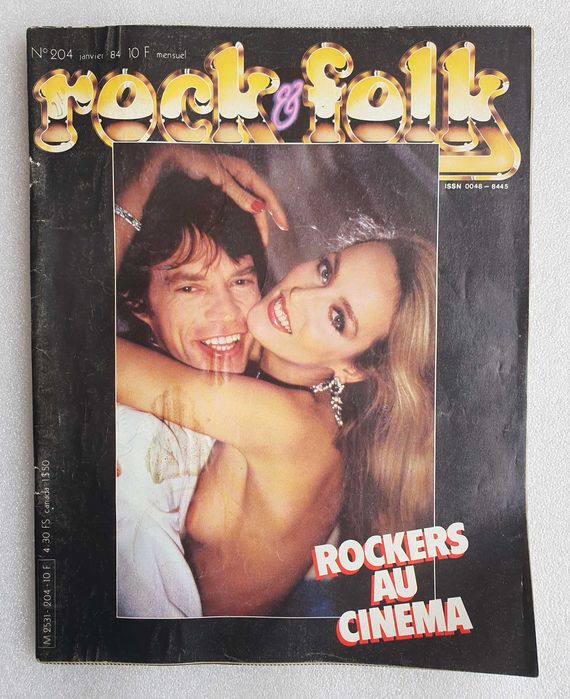 Antiga Revista ~ "Rock & Folk" ~ Mick Jagger & Jerry Hall ~ 1984
