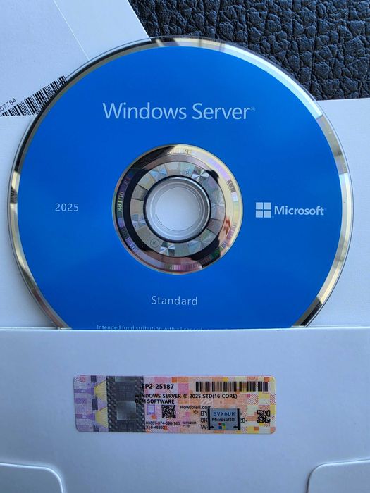Microsoft Windows Server 2025 Standard 16 Core DVD EP2-25187 — Віндовс Сервер 2025 Стандарт, Виндовс Сервер 2025 ключ ліцензія сервер 2025 ключ