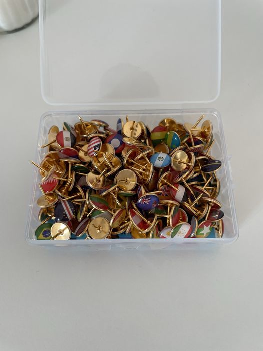 Pins bandeiras 200 paises