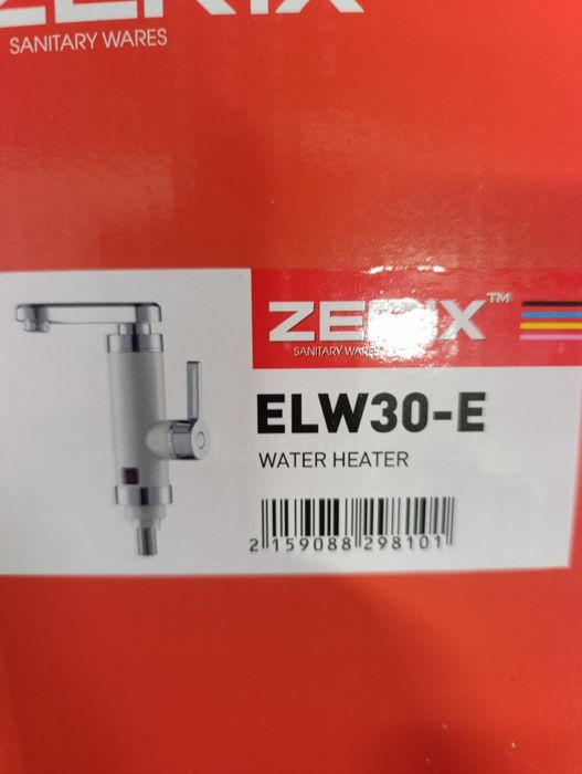 Проточний водонагрівач Zerix ELW30-E | Кран з підігрівом 3.6 кВт