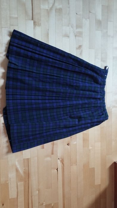 Spódnica vintage szkocka krata midi s