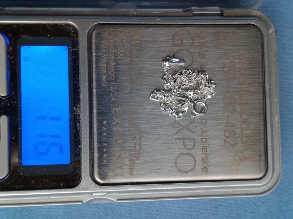 Srebrna bransoletka 18 cm Srebro 925 Splot kwadraty