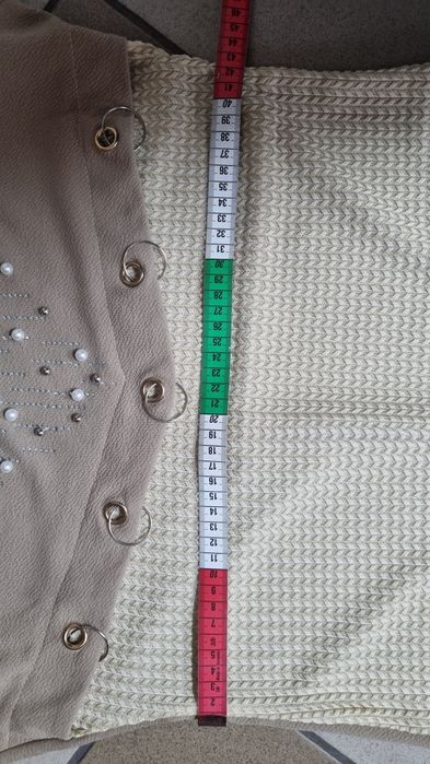 Beżowo kremowa sukienka długa maxi l/xl